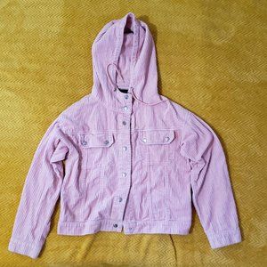 Forever 21 Light Pink Oversized Corduroy Jacket Size S